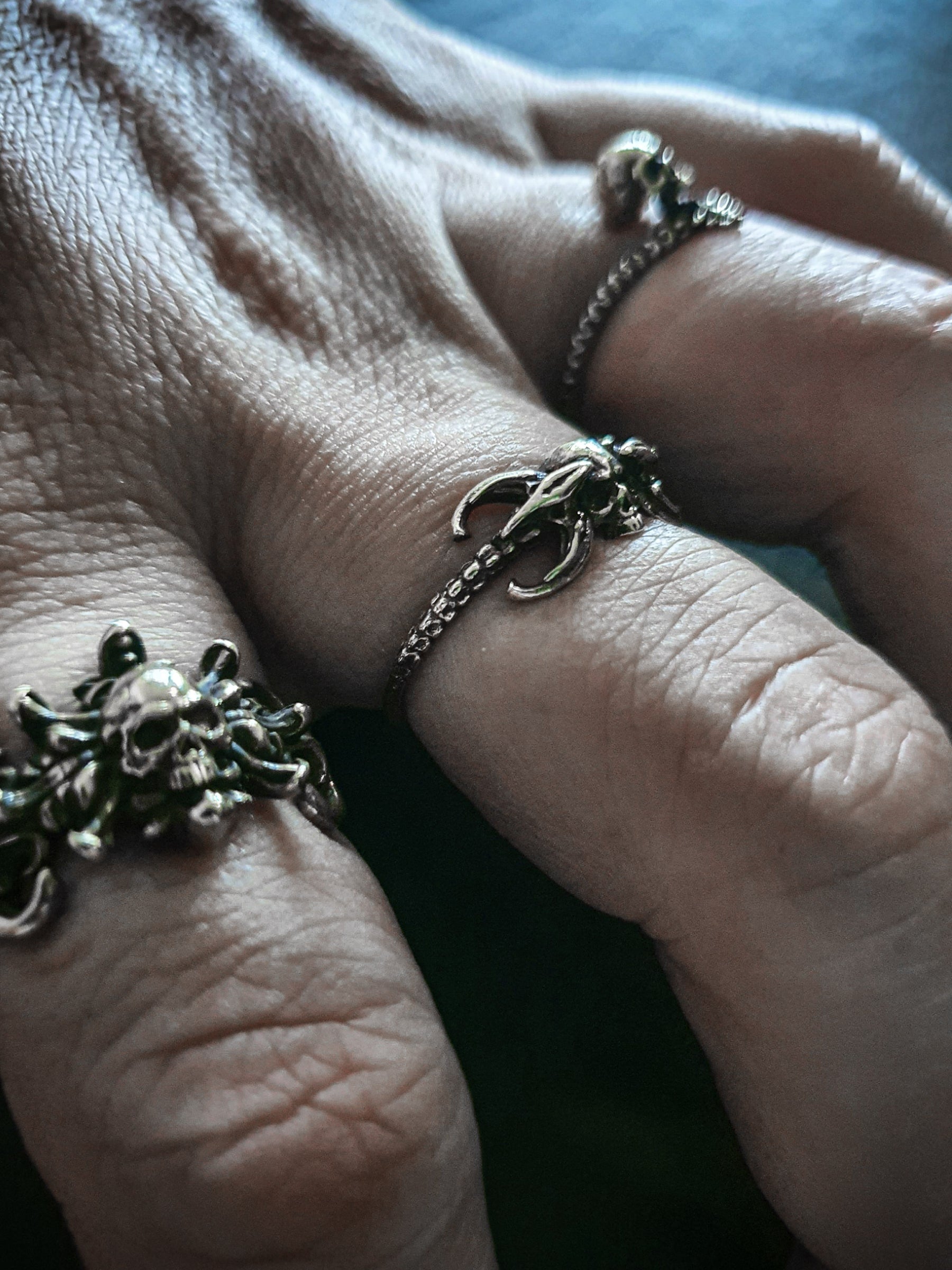 Skull Ring | Three Moons Celestial Skull Ring