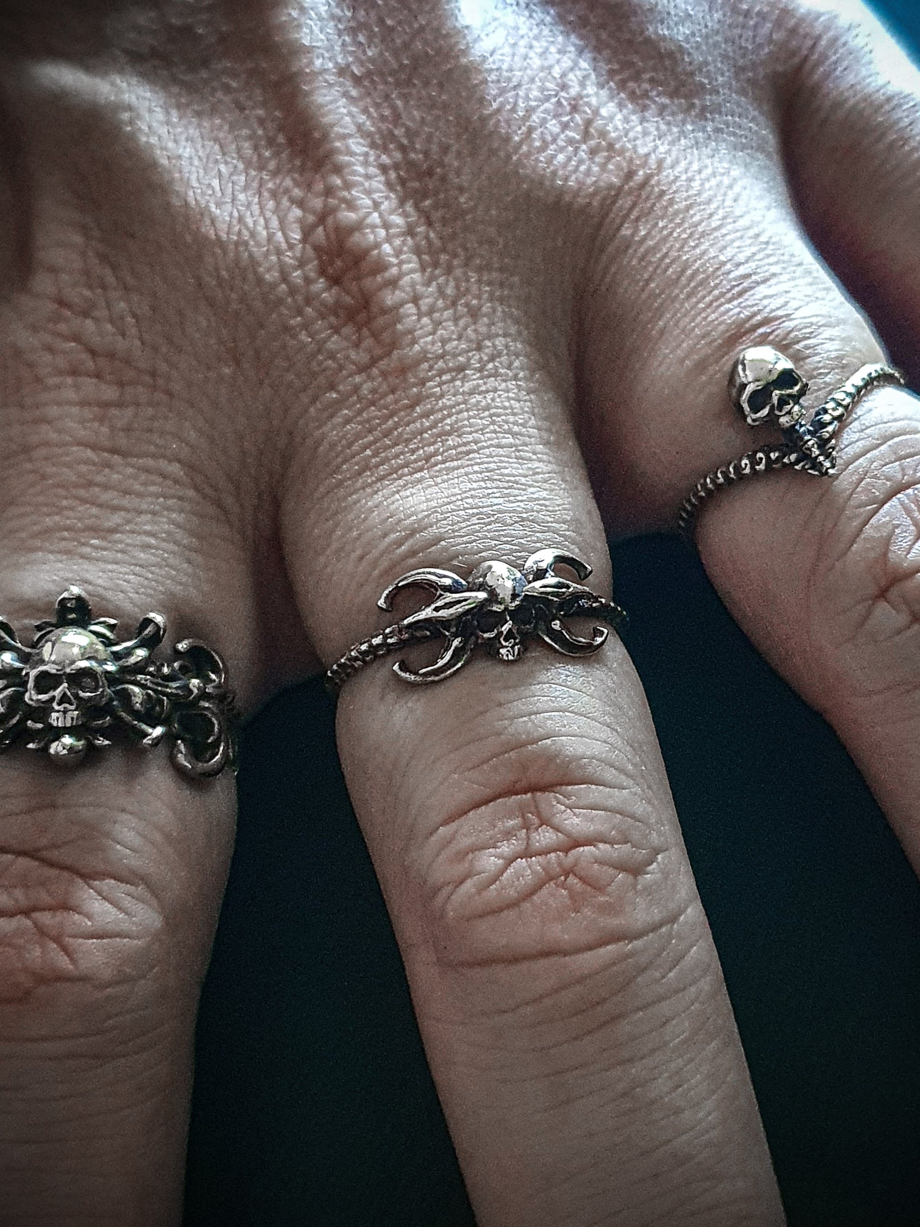 Skull Ring | Three Moons Celestial Skull Ring