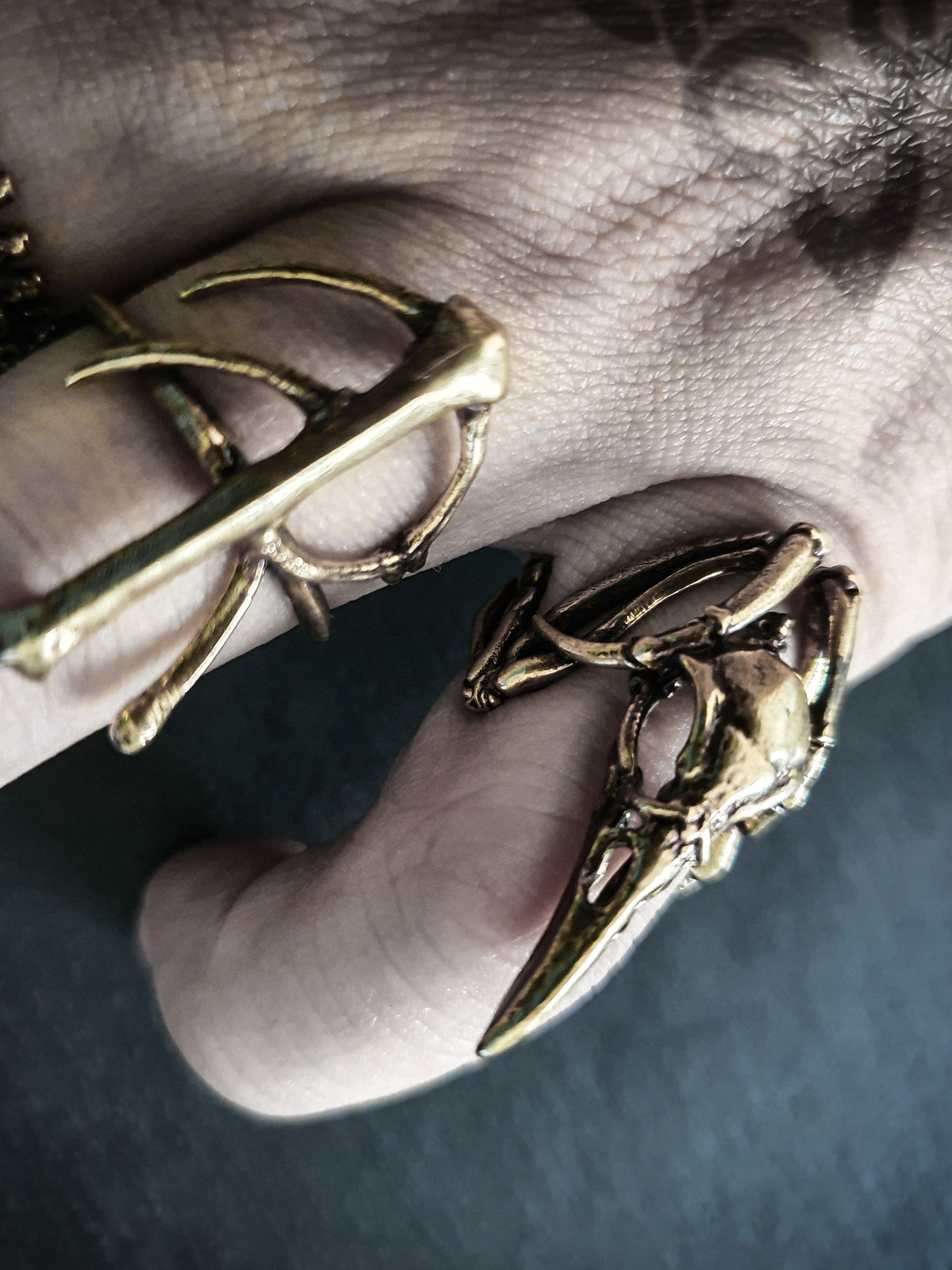 Skull Ring | Raven Crow Skeleton adjustable