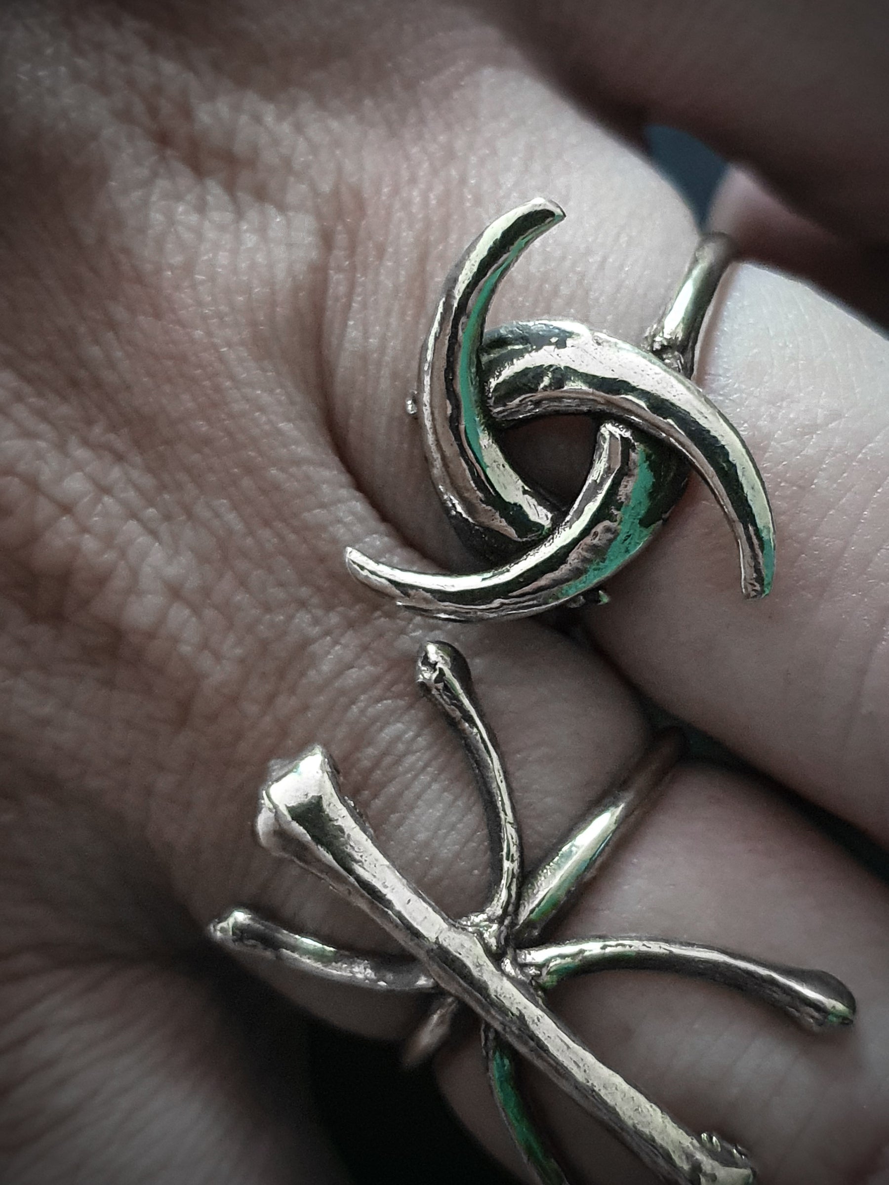 Rune Ring | Triple Horn Symbol of Odin Adjustable