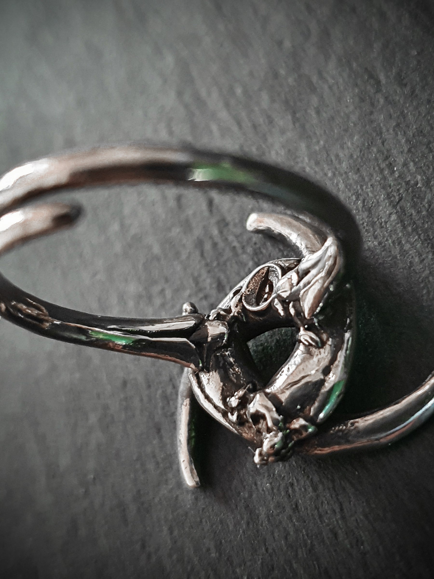 Rune Ring | Triple Horn Symbol of Odin Adjustable