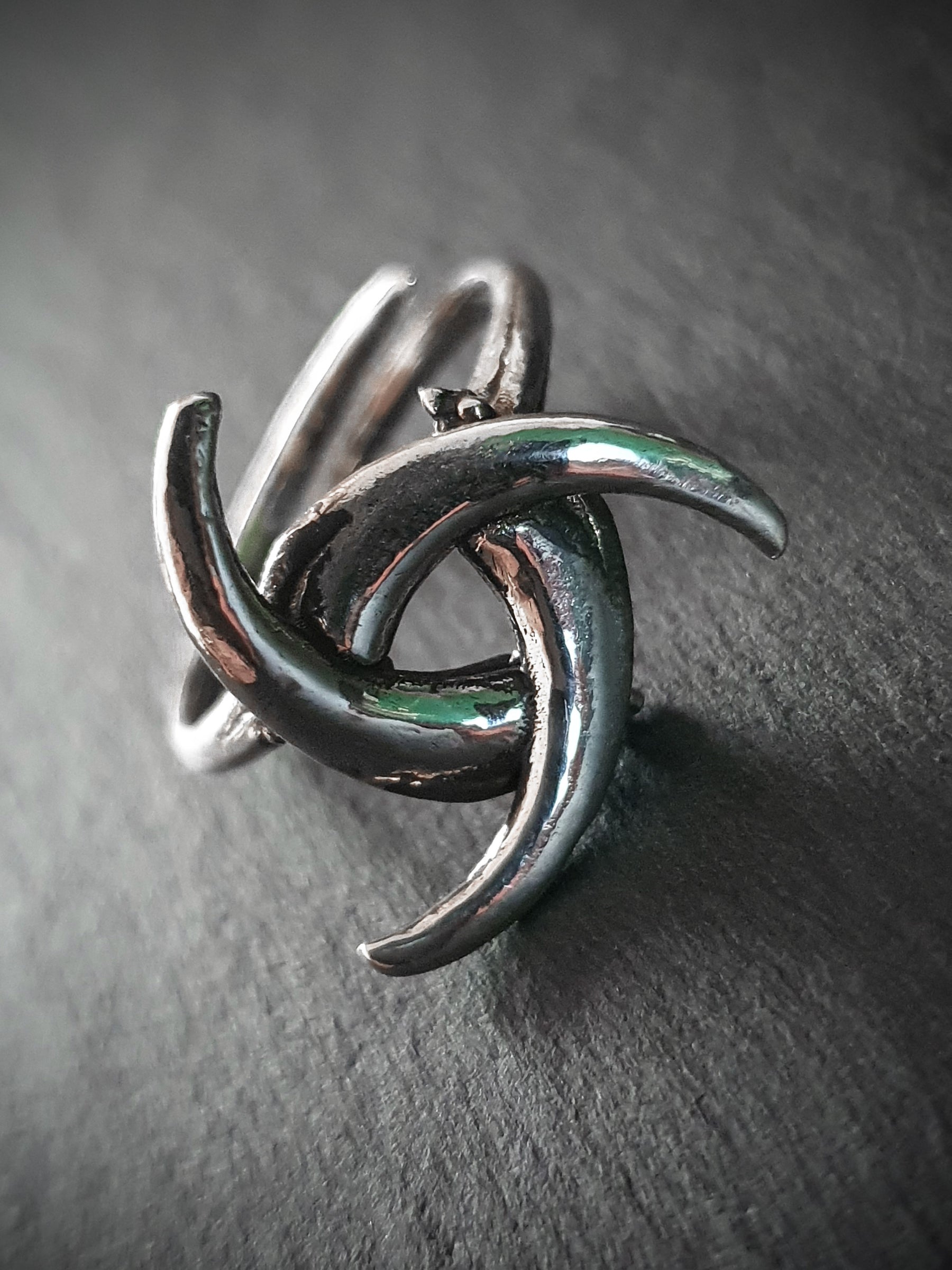 Rune Ring | Triple Horn Symbol of Odin Adjustable