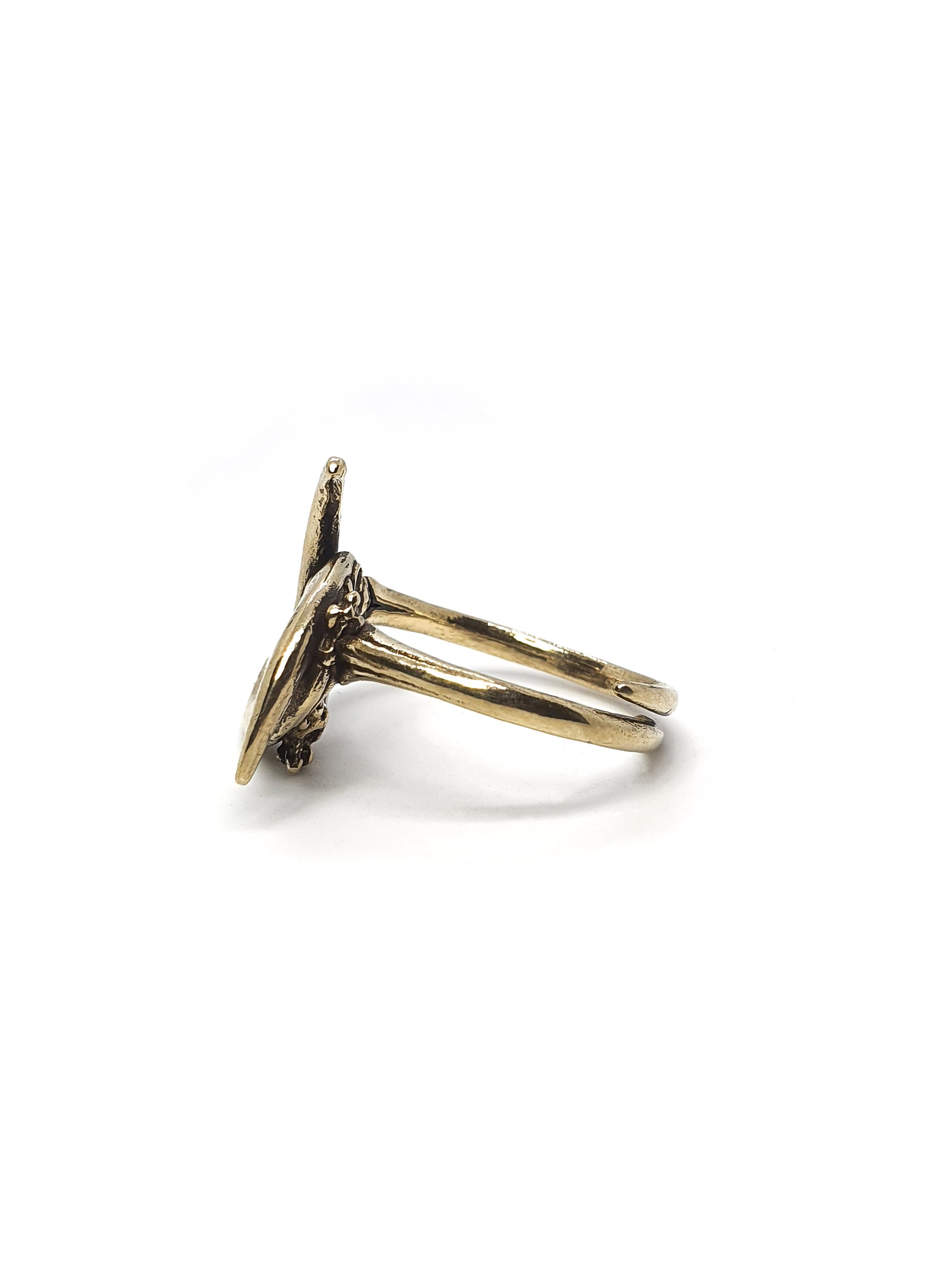 Rune Ring | Triple Horn Symbol of Odin Adjustable