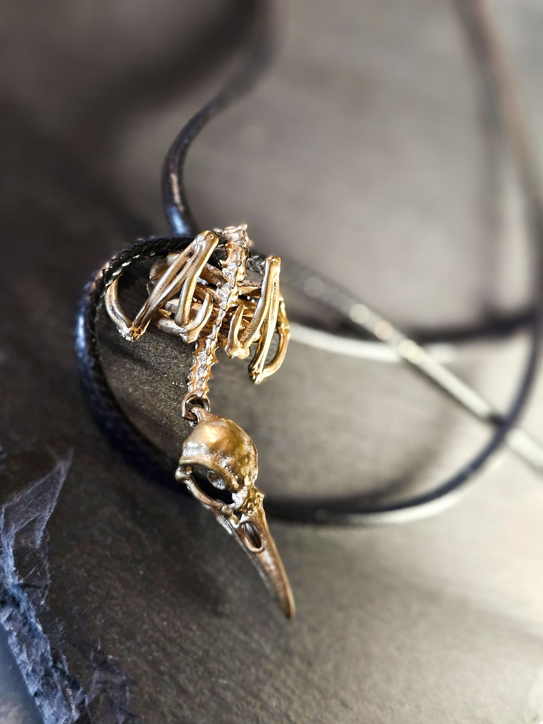 Bones Pendant | Raven Crow Skeleton