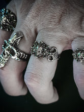 Decorative Skull Ring | Gothic Art Nouveau Floral flower Ornament