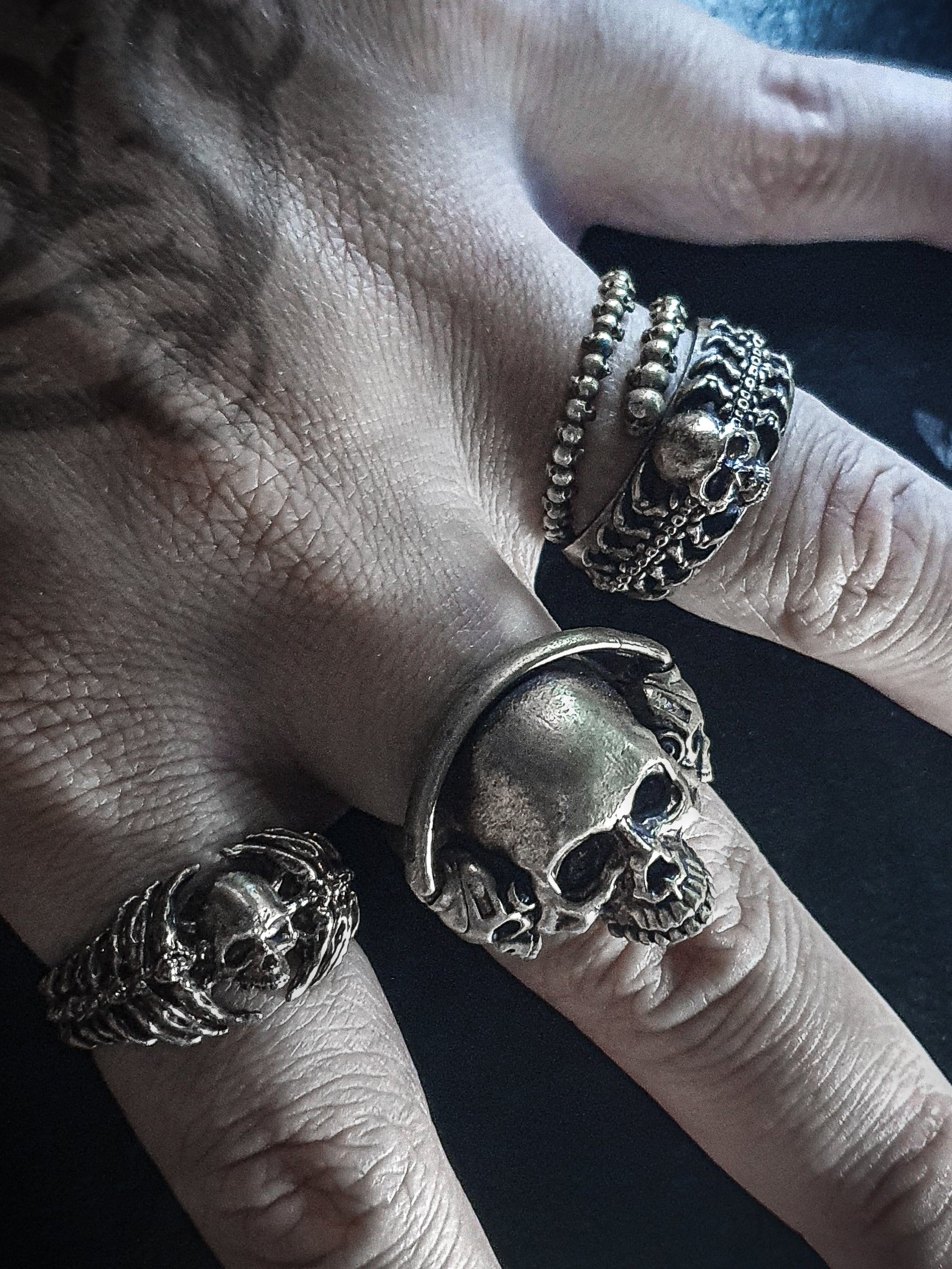 Skull Ring | Hard Edge Double Side Ribcage