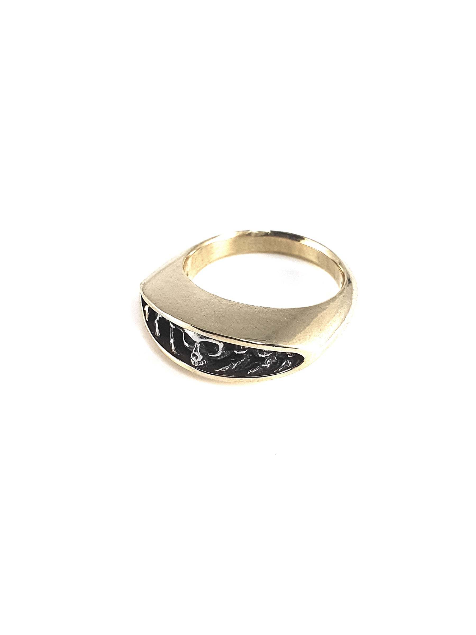 Skull Ring | High Profile Embedded Polished Sci-fi