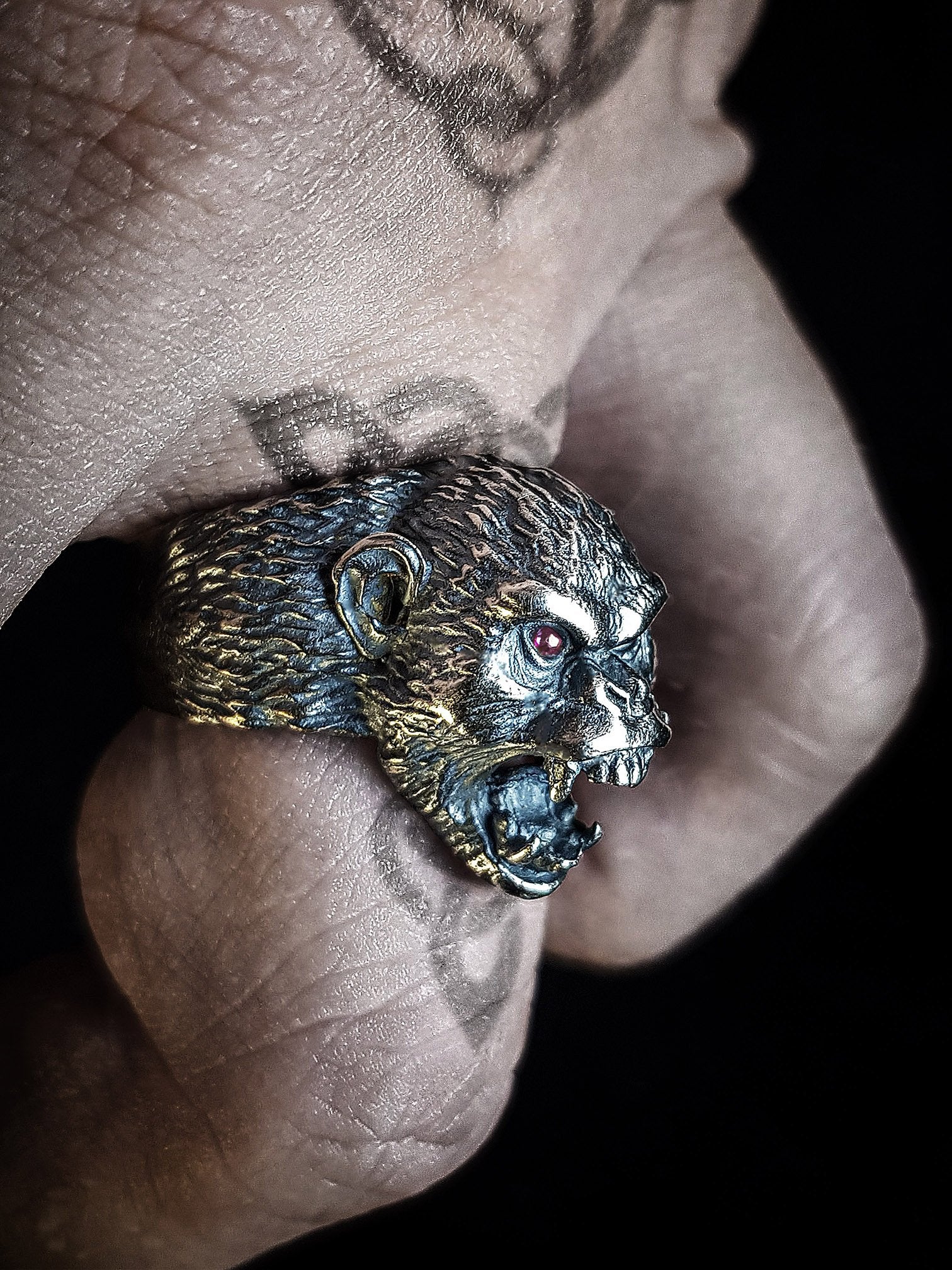 Beast Ring | Snarling Monkey | Chimpanzee