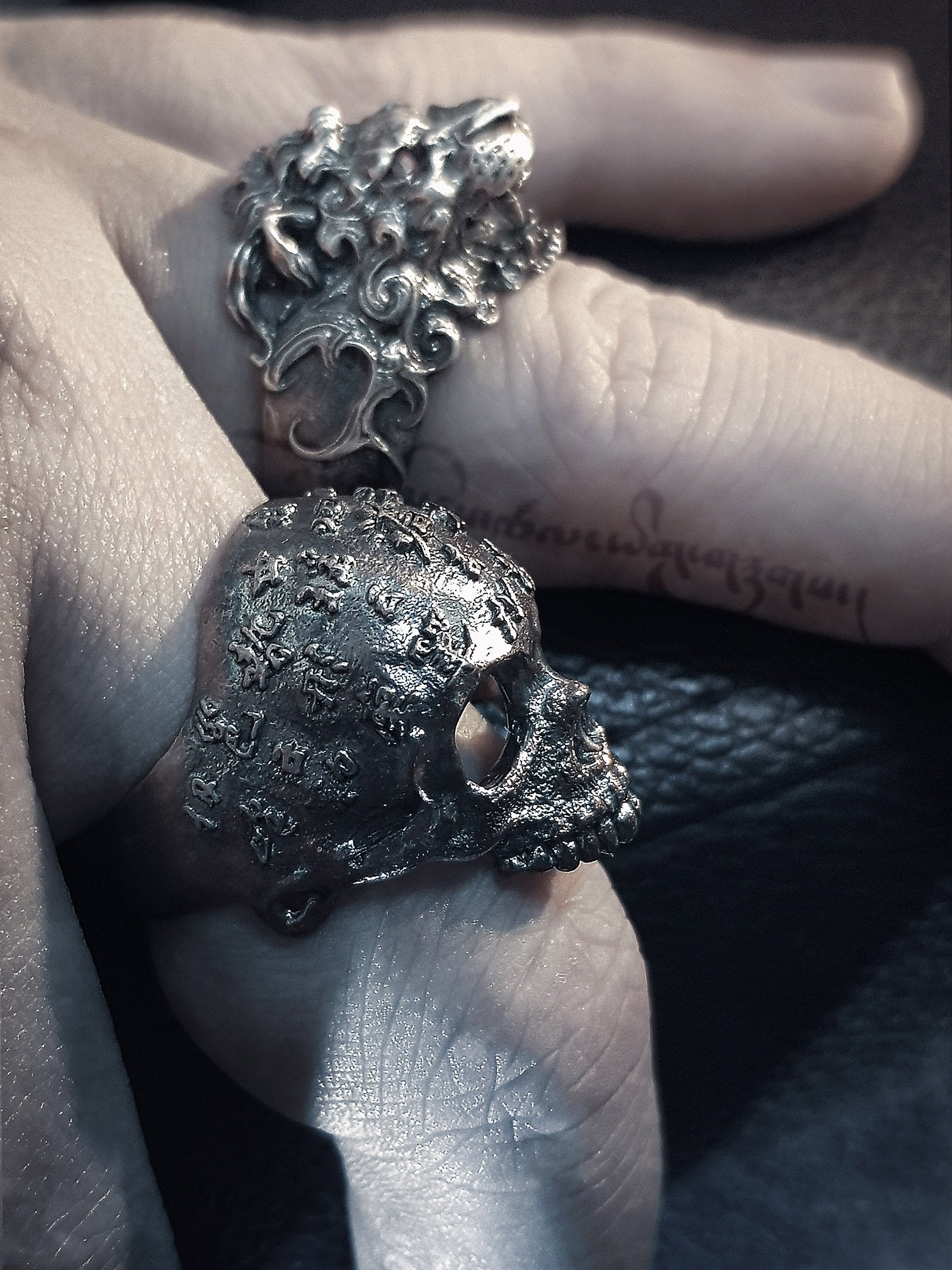 Skull Ring | Asian Scripture