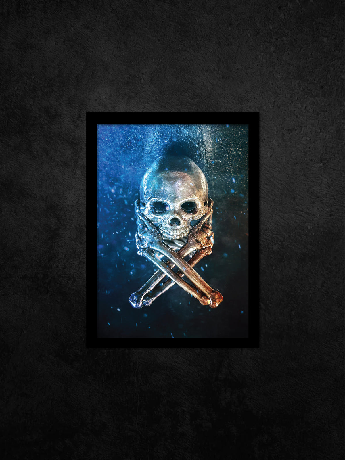 Skull Art Digital Download | Gothic Crossbones Skull Print 01