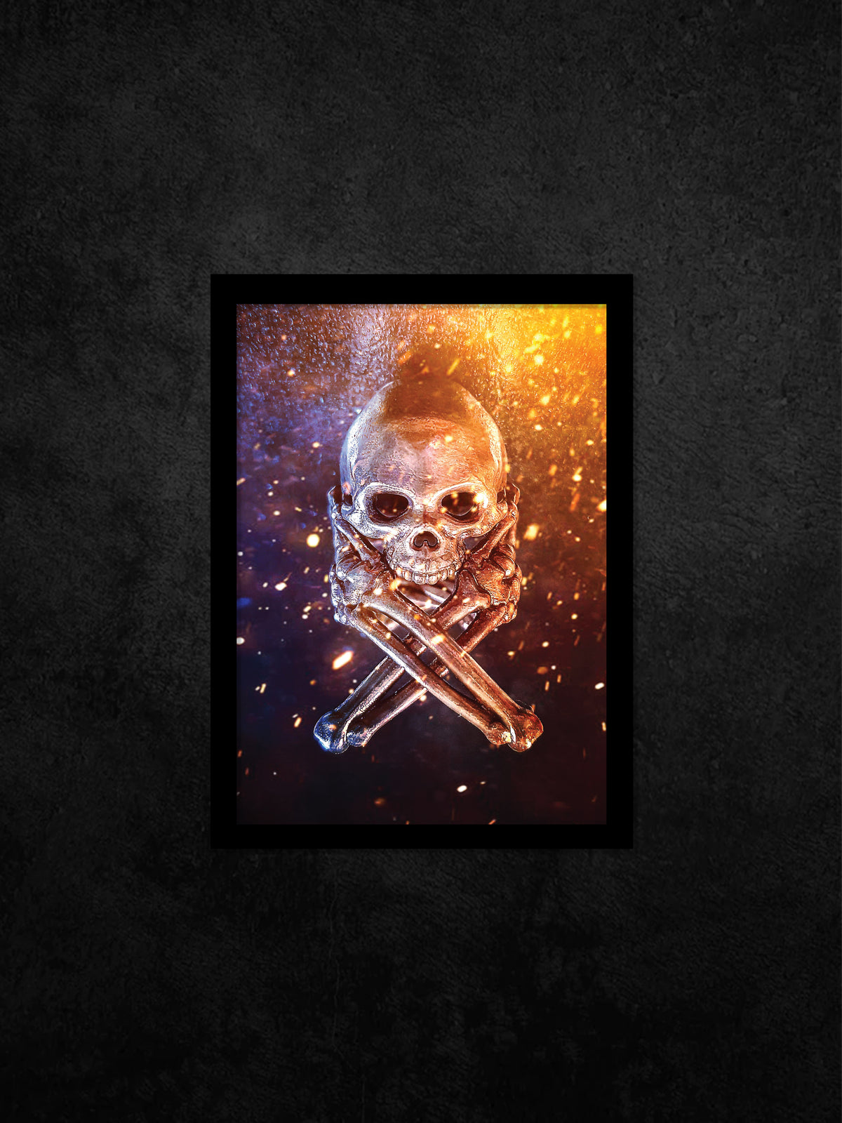 Skull Art Digital Download | Gothic Crossbones Skull Print 01