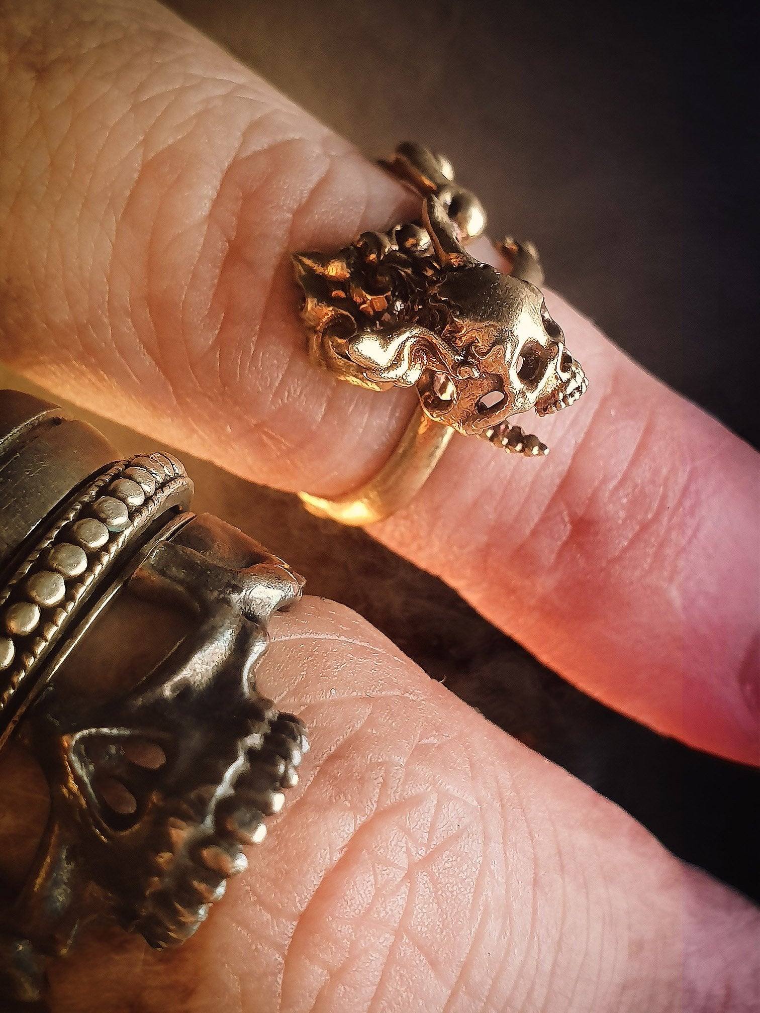 Skull Ring | Dancing Winged Head