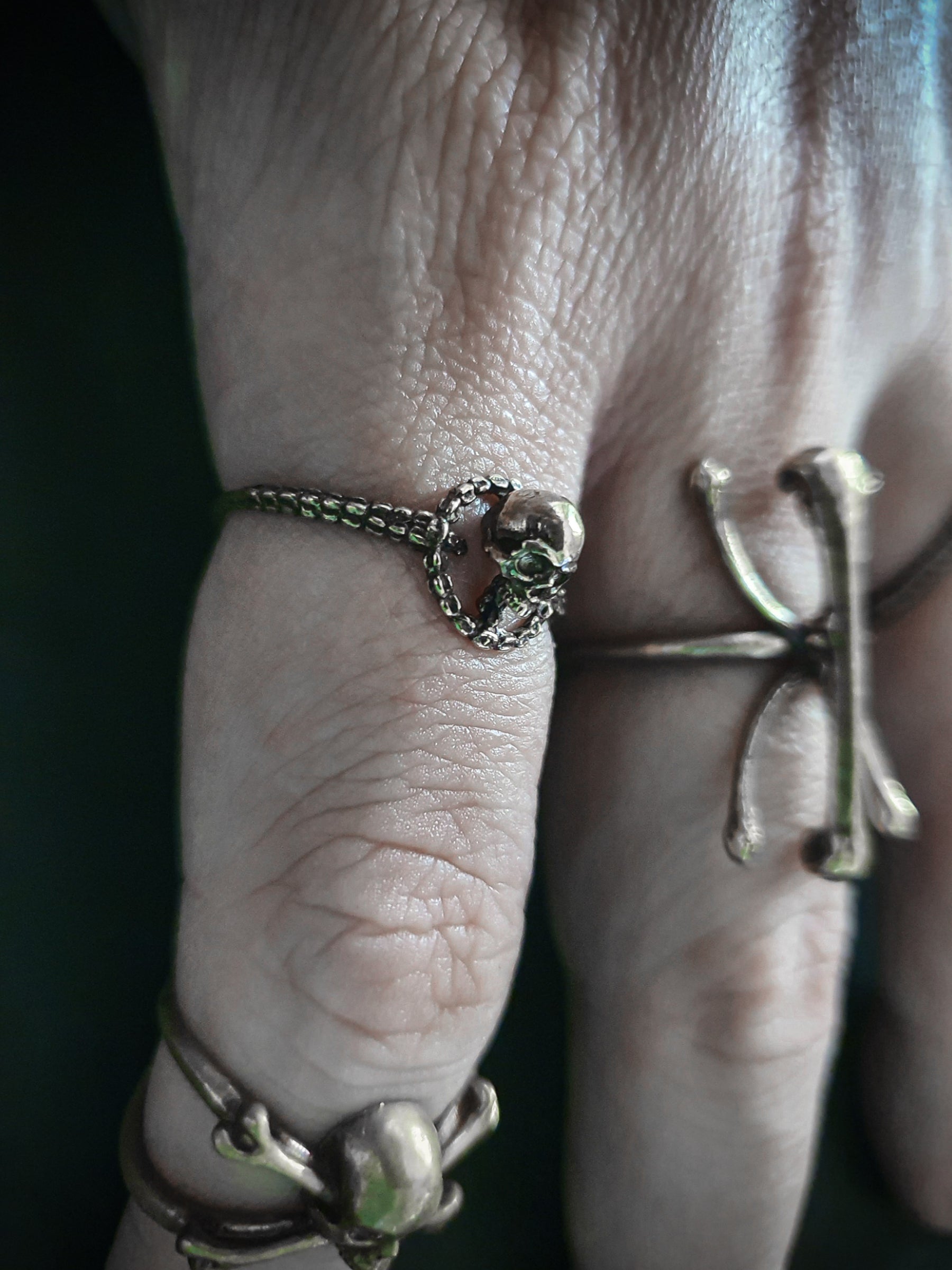 Skull Ring | Circular Dainty Skeleton Skull Eternity Karma