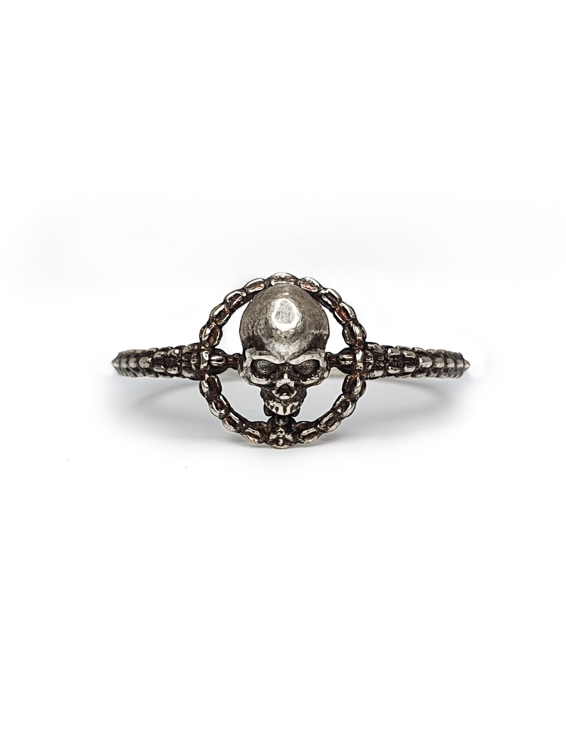 Skull Ring | Circular Dainty Skeleton Skull Eternity Karma