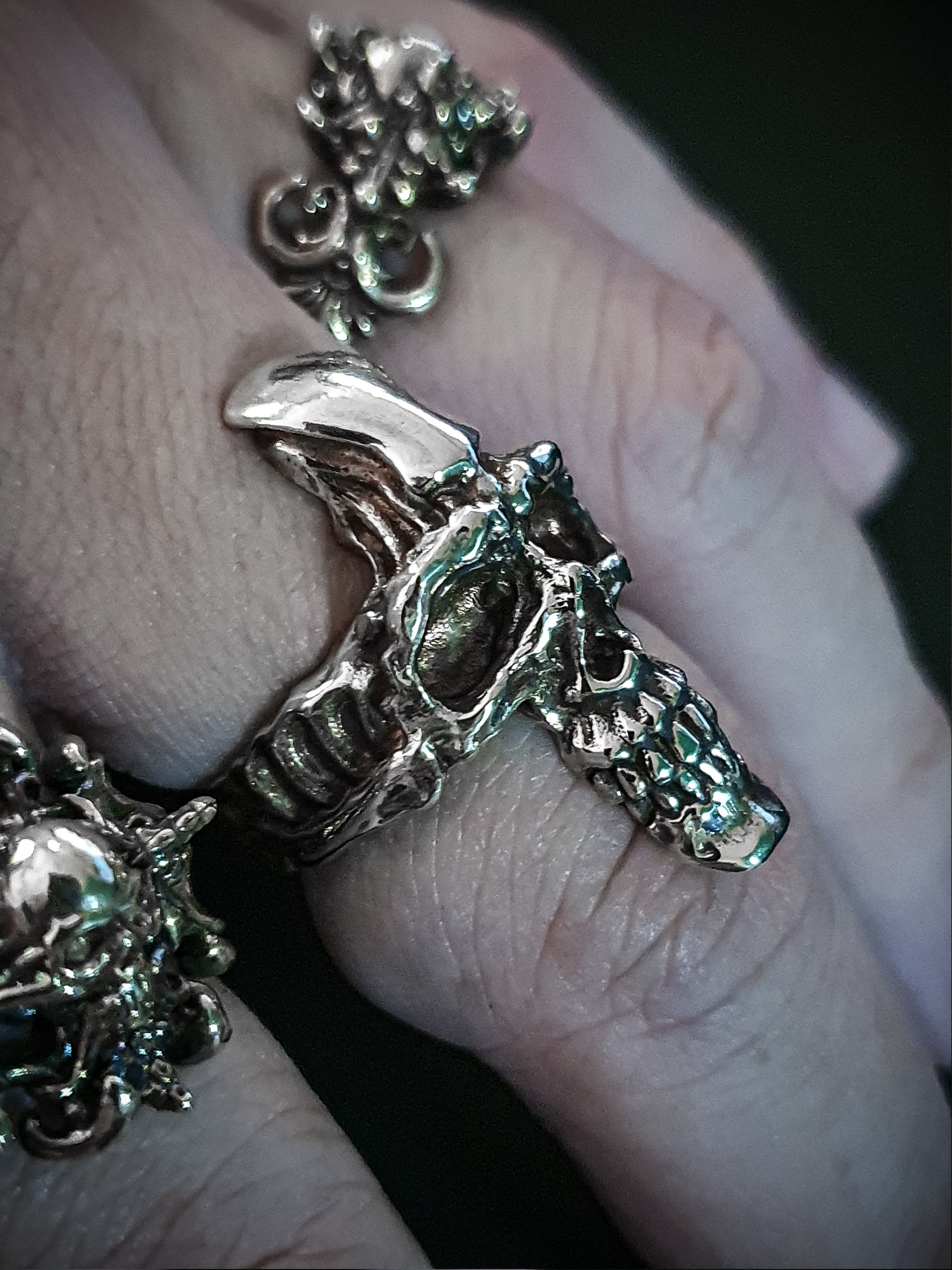 Skull Ring | Cross face Gothic