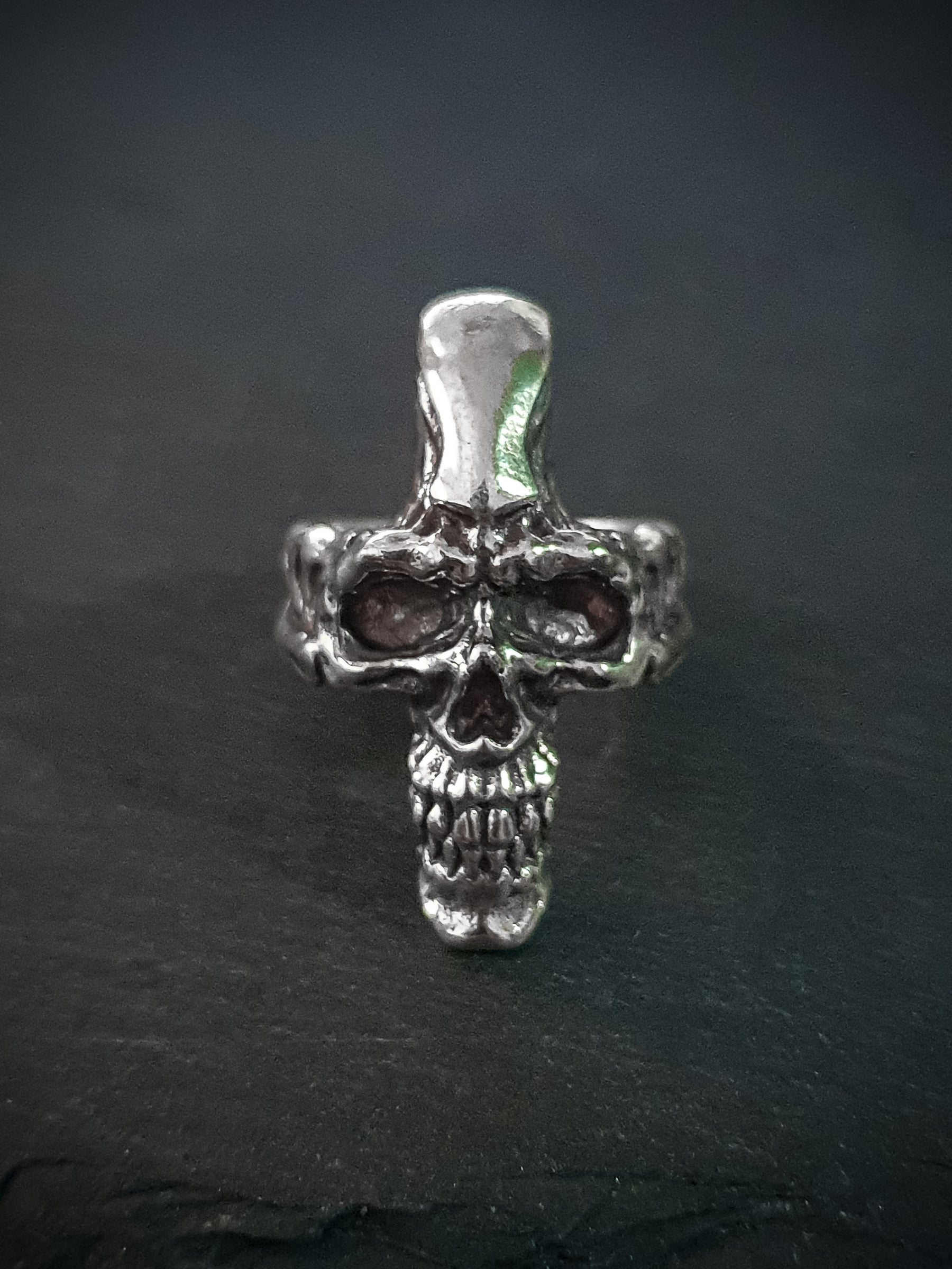 Skull Ring | Cross face Gothic