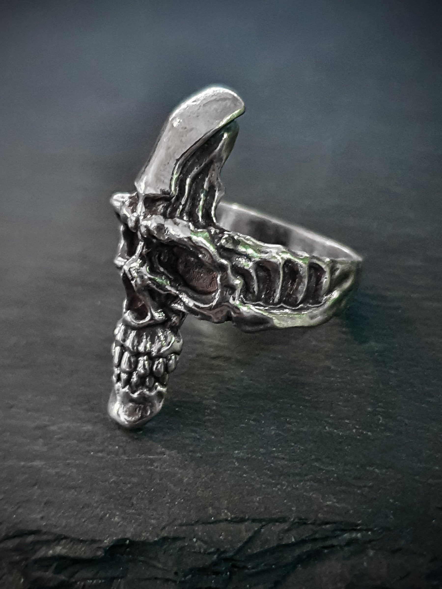 Skull Ring | Cross face Gothic