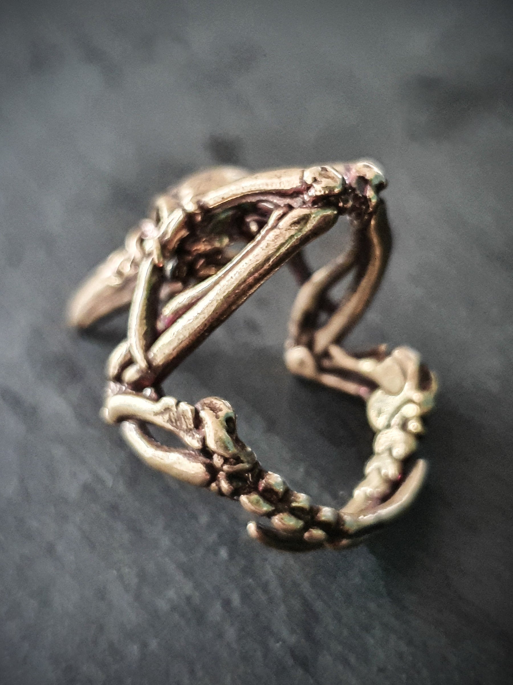 Skull Ring | Raven Crow Skeleton adjustable