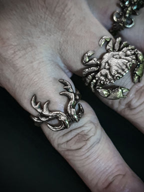 Beast Ring Deer Horns Antler adjustable - Main Image