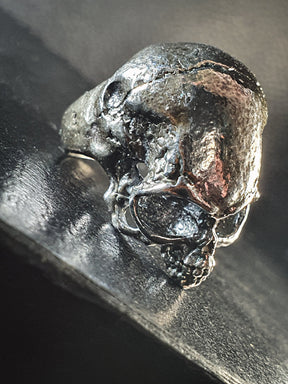 Alien Gray 925 Sterling Silver Skull Ring