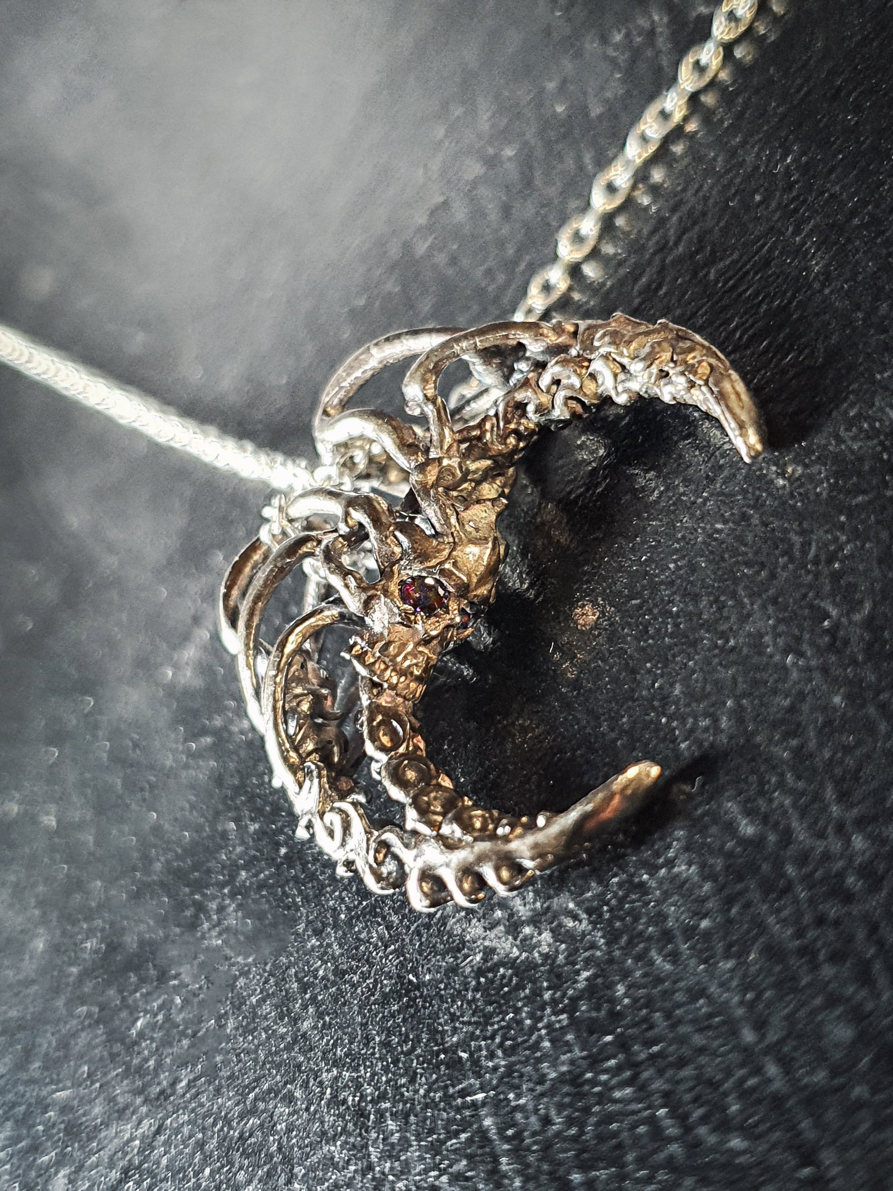 Skull Pendant | Lunar Crescent Moon