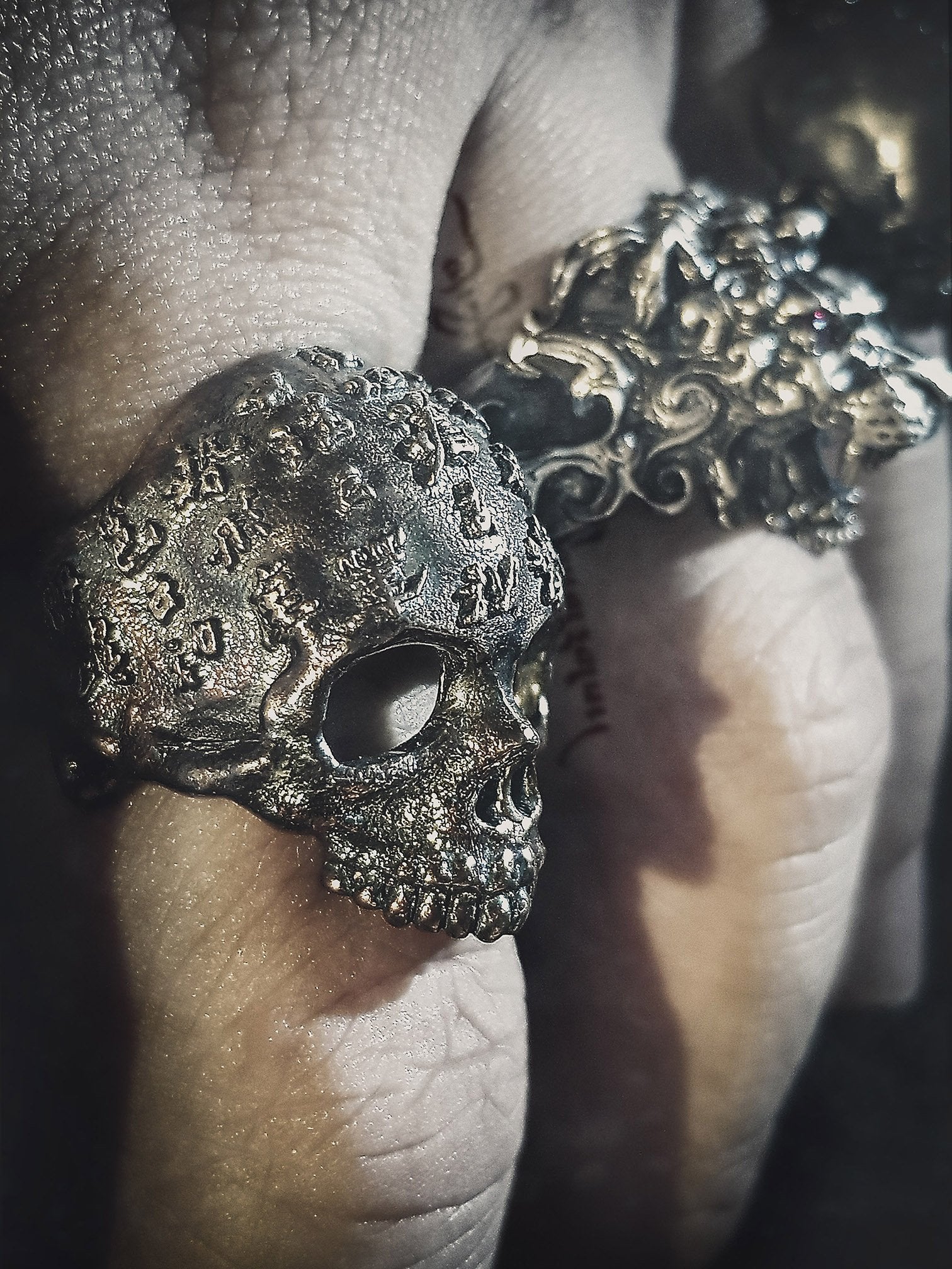 Skull Ring | Asian Scripture