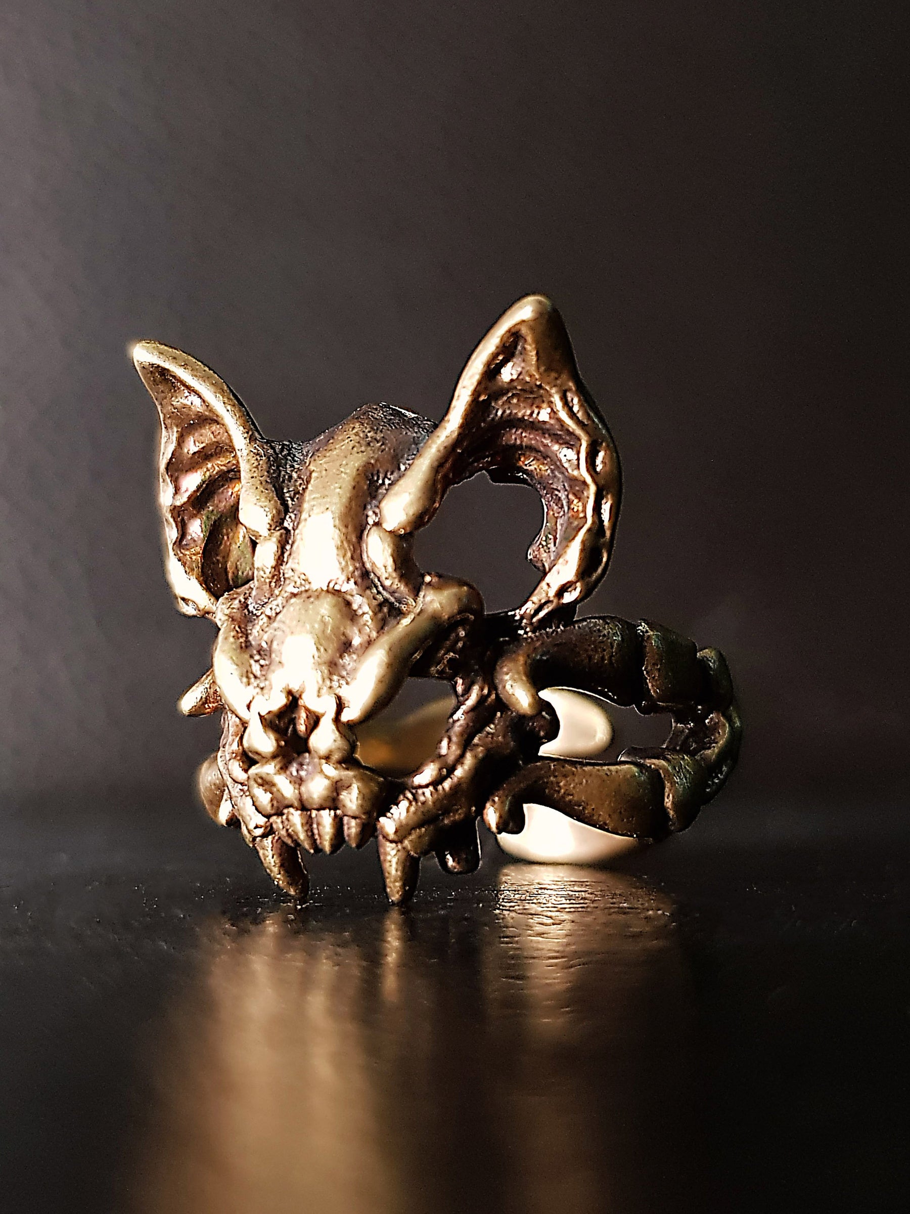 Skull Ring | Vampire Bat