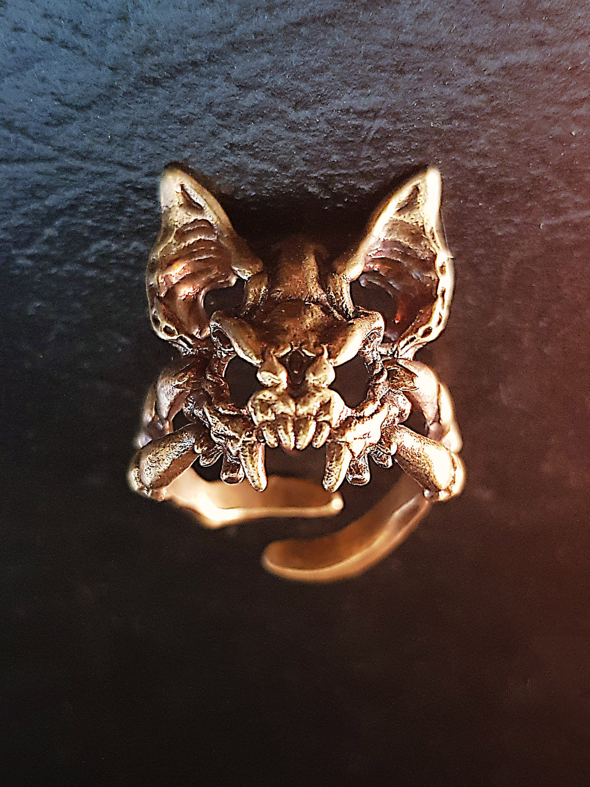 Skull Ring | Vampire Bat