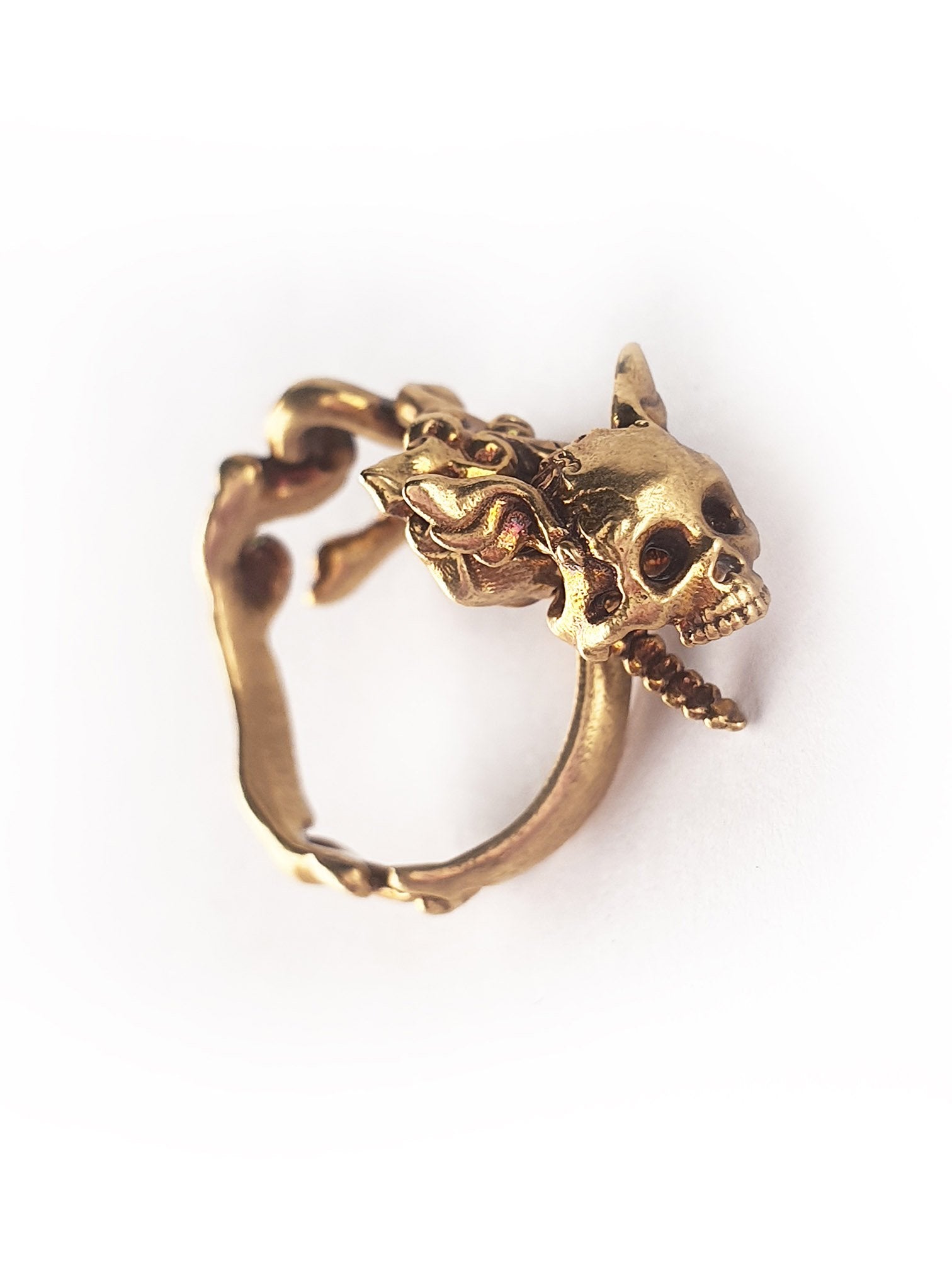 Skull Ring | Dancing Winged Head