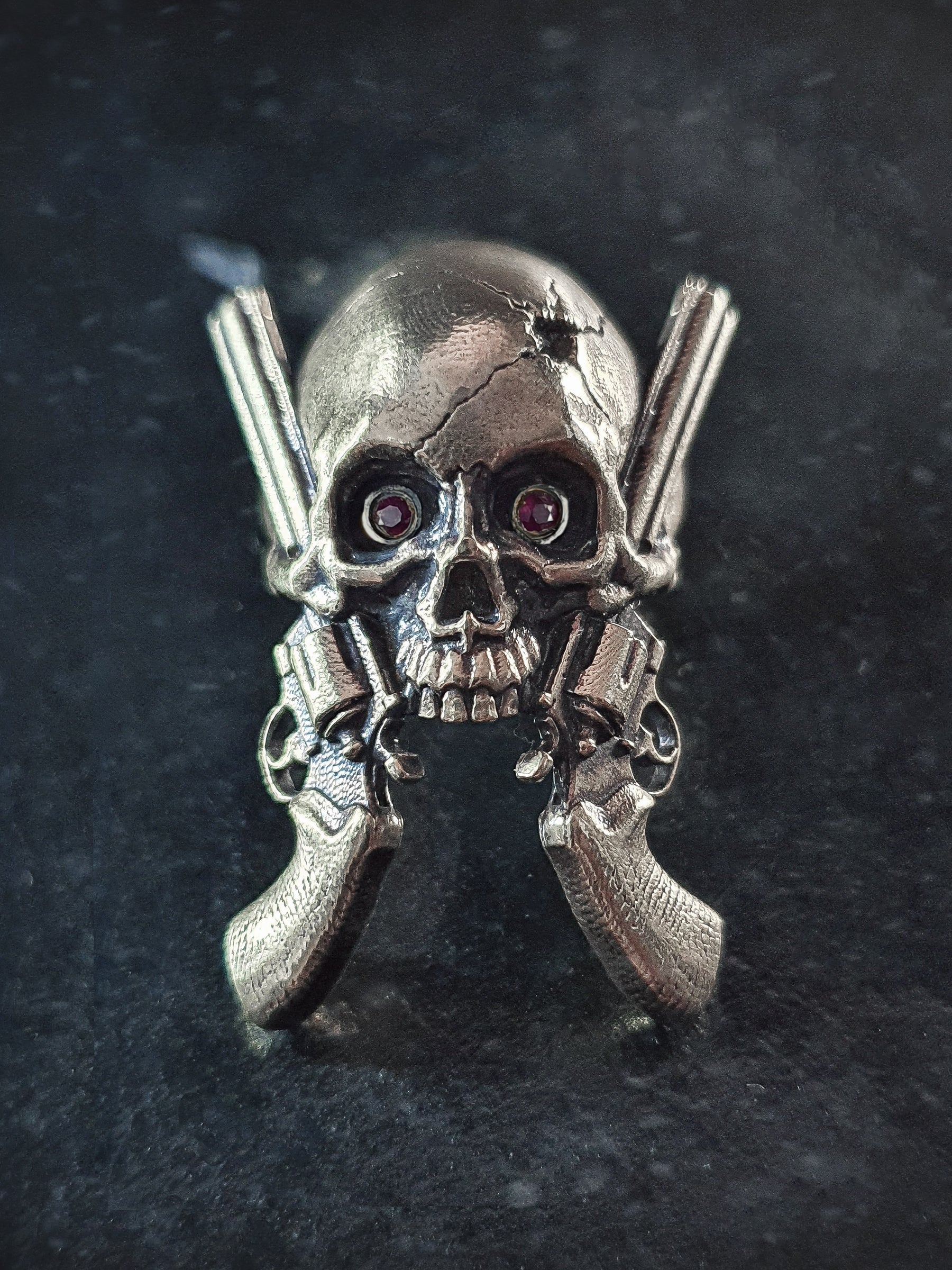 Skull Ring | Colt Revolver Gunslinger