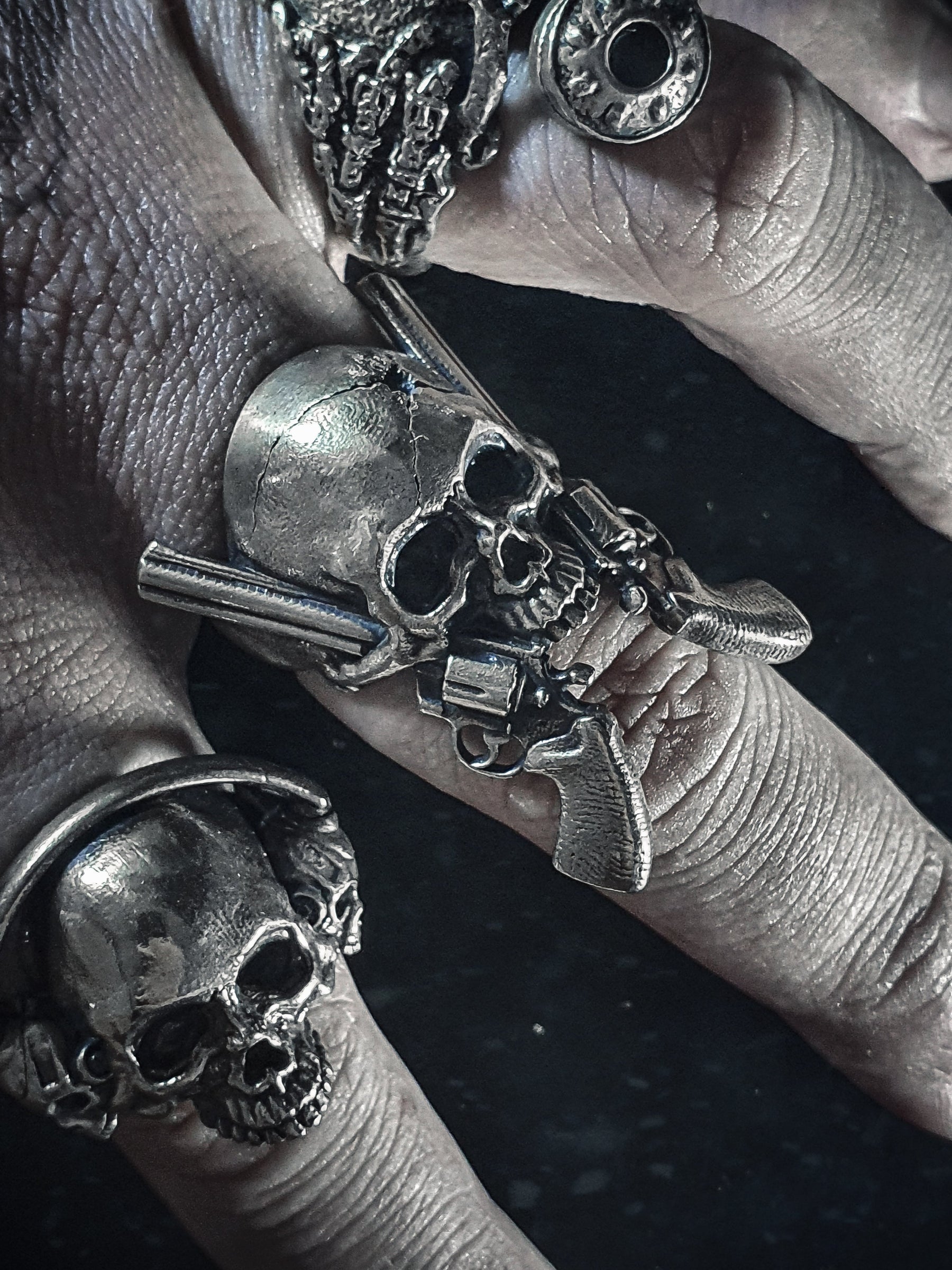 Skull Ring | Colt Revolver Gunslinger