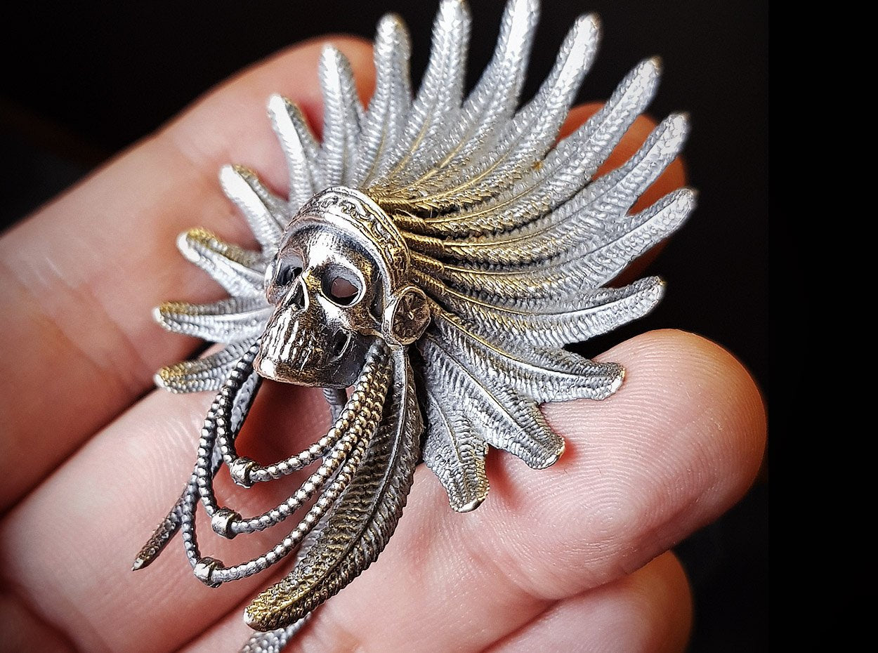 Skull Pendant | Indian Chief